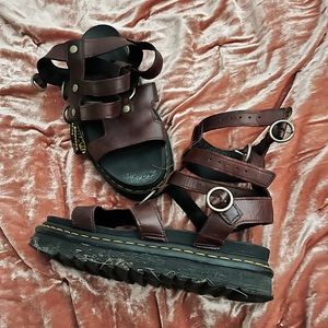 LIMITED EDITION COLOR Rare Dr Martens Adaira Gladiator Platform Sandals